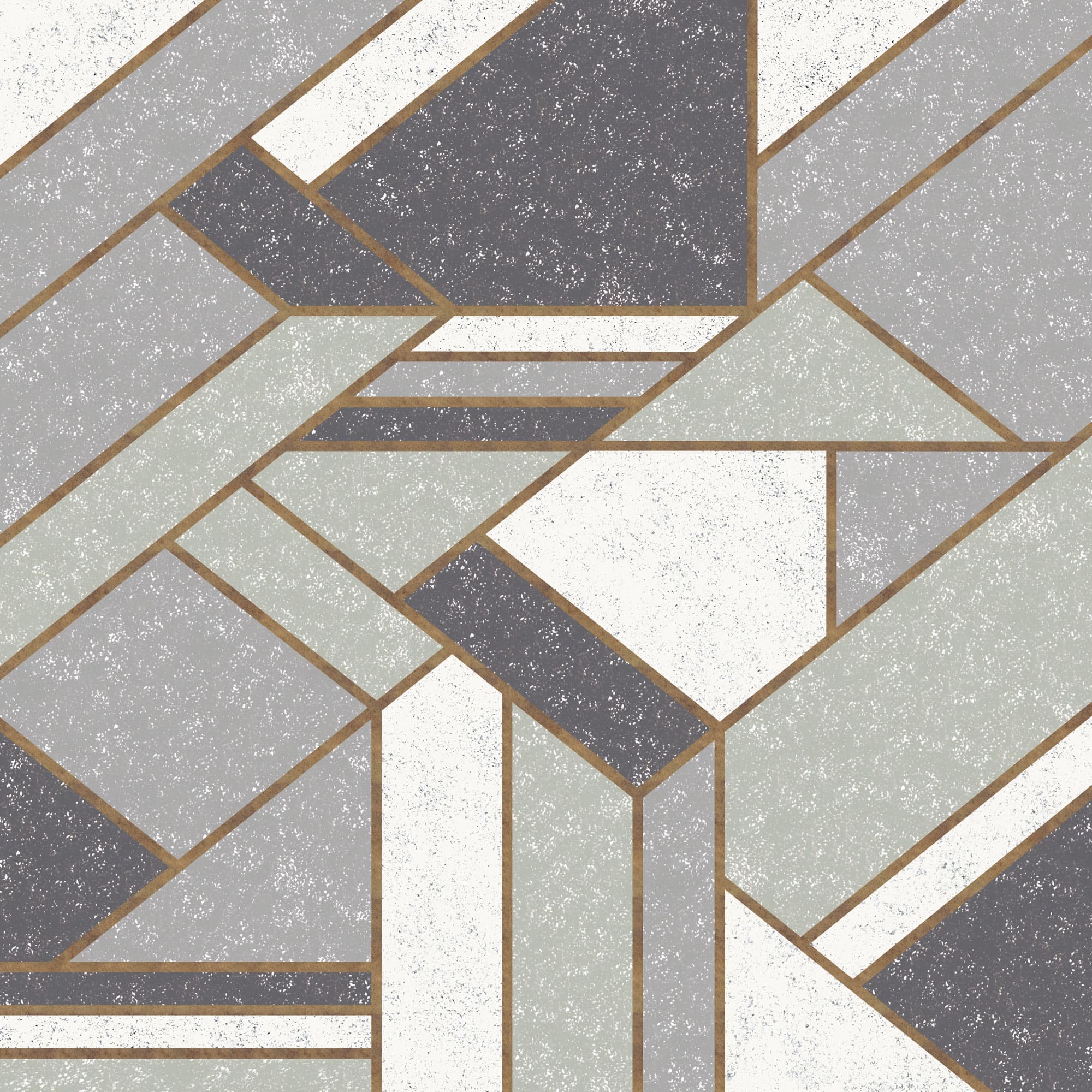 CAF Art deco grey white gold
